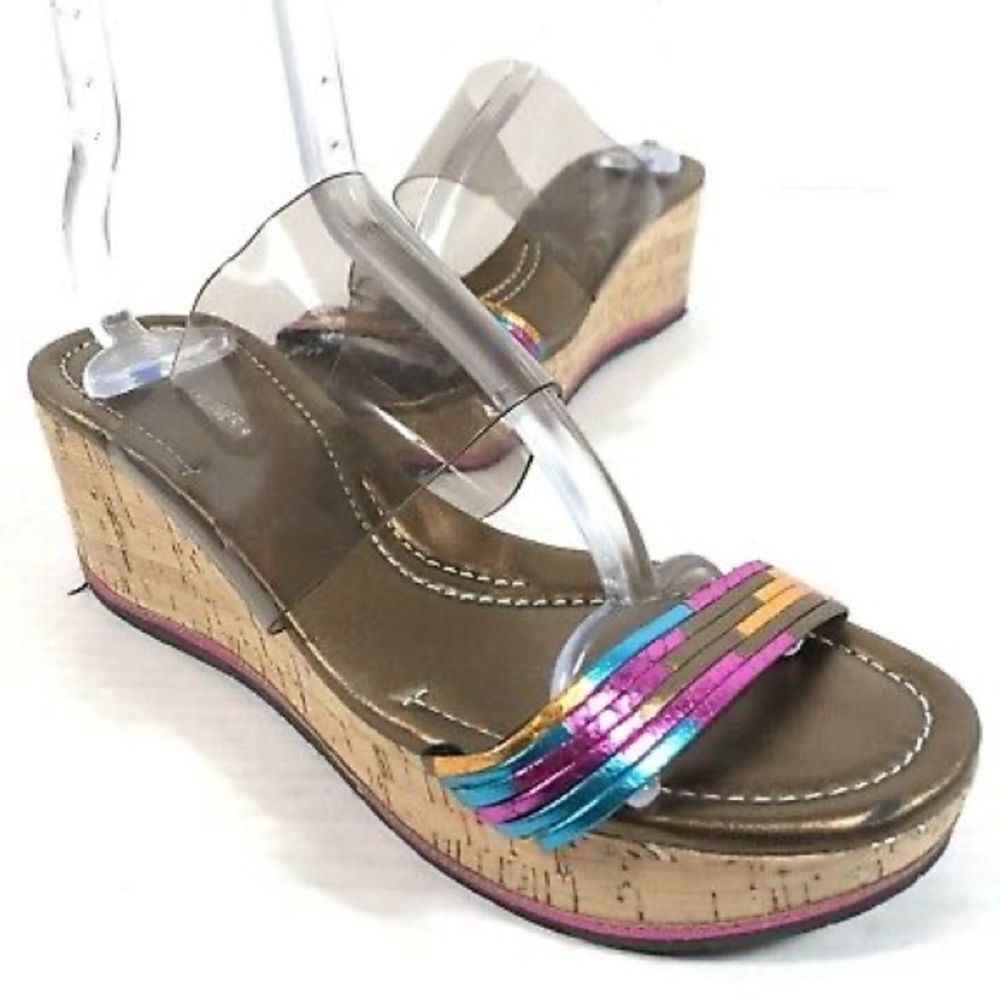 DONALD J Pliner Rainbow Sabrina Cork Wedge Sandals